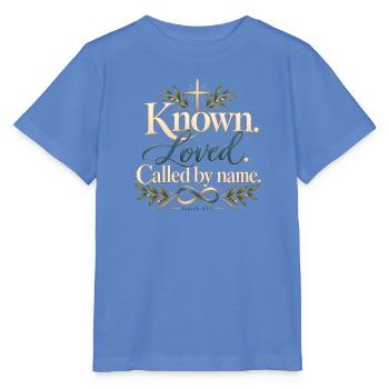 Von Gott gekannt und geliebt - Stanley/Stella Kinder T-Shirt MINI CREATOR  - Blau - Vorne - Taisha (125cm)