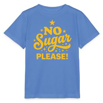 No Sugar Please Retro Yellow Typografie - Stanley/Stella Kinder T-Shirt MINI CREATOR  - Blau - Vorne - Taisha (125cm)