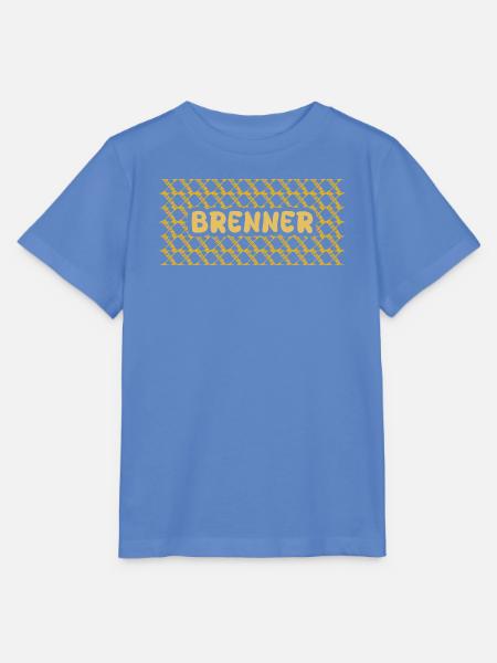 Brenner Gelb Netz Muster - Stanley/Stella Kinder T-Shirt MINI CREATOR  - Blau