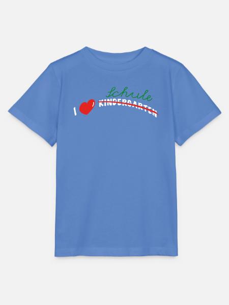 I love Schule - Stanley/Stella Kinder T-Shirt MINI CREATOR - Blau