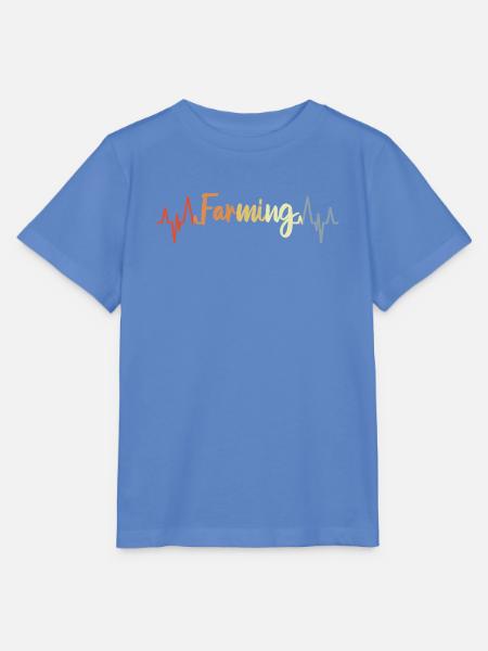 Landwirt Herzschlag - Stanley/Stella Kinder T-Shirt MINI CREATOR - Blau
