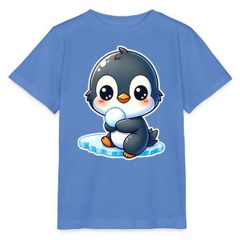 Kawaii Chibi Pinguinbaby - Stanley/Stella Kinder T-Shirt MINI CREATOR  - Blau - Vorne - Taisha (125cm)