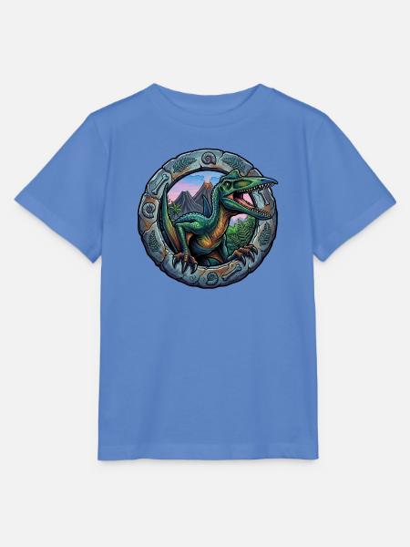 Flugsaurier im Portalring - Stanley/Stella Kinder T-Shirt MINI CREATOR - Blau