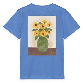 Sonnenblumen im Grünen Krug - Stanley/Stella Kinder T-Shirt MINI CREATOR  - Blau - Vorne - Taisha (125cm)