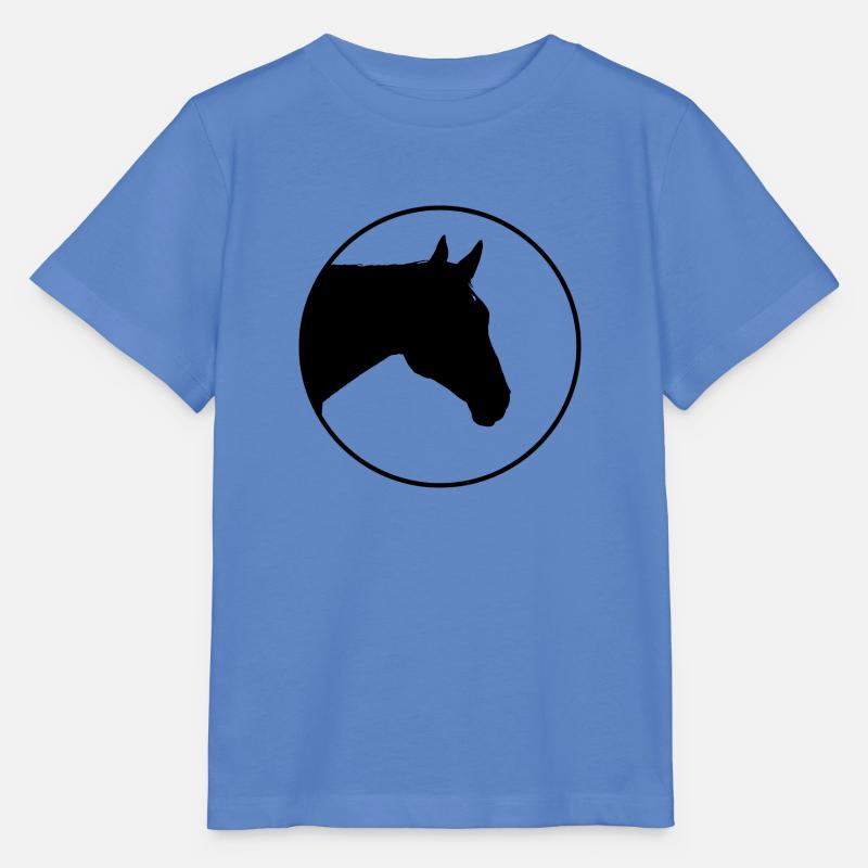 Logo du cheval - T-shirt bio MINI CREATOR Stanley/Stella Enfant - bleu