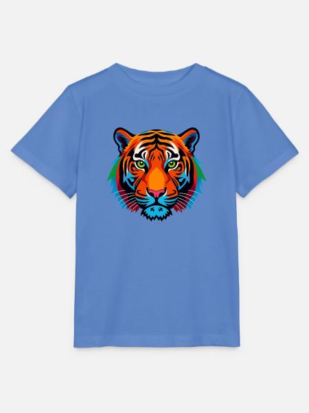 Stylisierte Tiger - Stanley/Stella Kinder T-Shirt MINI CREATOR - Blau
