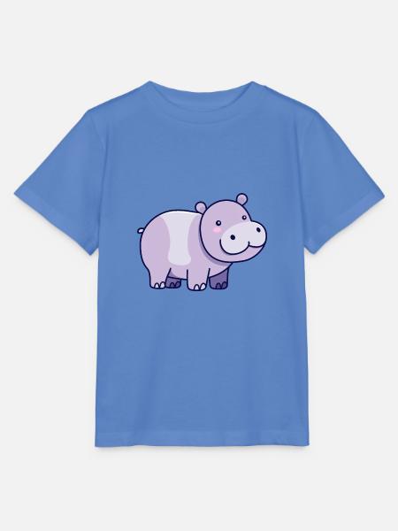 Nilpferd - Stanley/Stella Kinder T-Shirt MINI CREATOR - Blau