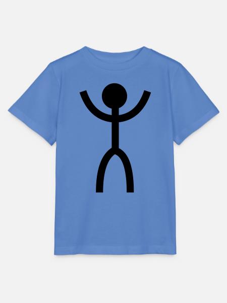 T-Shirt Stickman stehend - Stanley/Stella Kinder T-Shirt MINI CREATOR - Blau