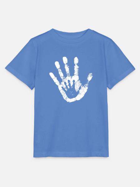 Hand White - Stanley/Stella Kinder T-Shirt MINI CREATOR  - Blau