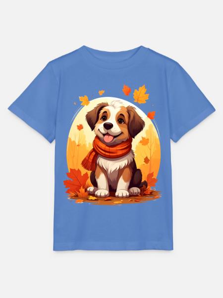 Hund im Herbst - Stanley/Stella Kinder T-Shirt MINI CREATOR - Blau