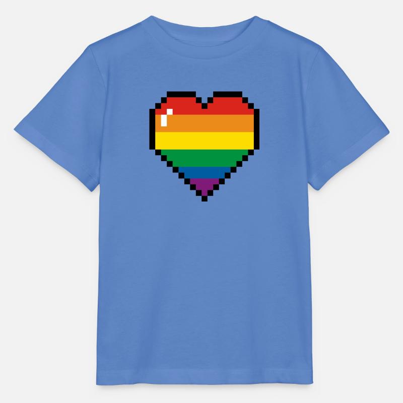 Regenbogenherz - Stanley/Stella Kinder T-Shirt MINI CREATOR  - Blau