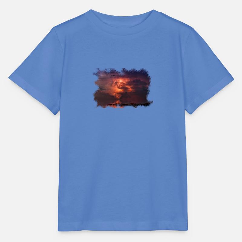 Scratched 'Thunder' - Stanley/Stella Kinder T-Shirt MINI CREATOR  - Blau