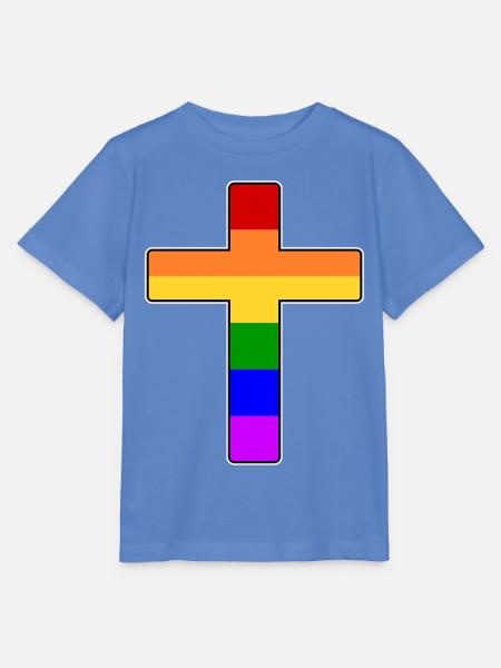 Kreuz Regenbogen - Stanley/Stella Kinder T-Shirt MINI CREATOR - Blau
