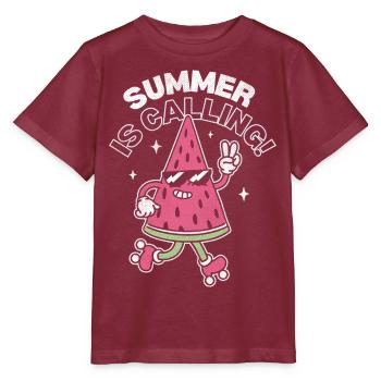Der Sommer ruft - Stanley/Stella Kinder T-Shirt MINI CREATOR  - Burgunderrot - Vorne - Kain (125cm)