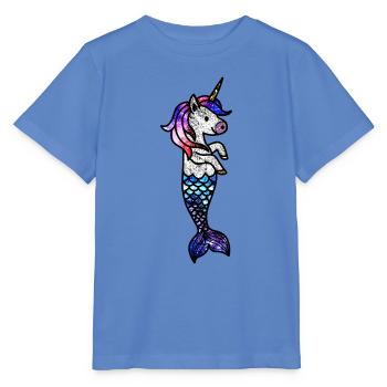 Cosmic Sea Unicorn - Stanley/Stella MINI CREATOR Kids’ T-Shirt - bright blue - Front - Taisha (125cm)