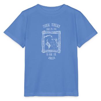 Pferde Stute - Stanley/Stella Kinder T-Shirt MINI CREATOR  - Blau - Vorne - Taisha (125cm)