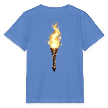 Flammende Fackel – Fantasy Stil - Stanley/Stella Kinder T-Shirt MINI CREATOR  - Blau - Vorne - Taisha (125cm)