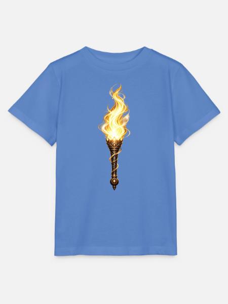 Flammende Fackel – Fantasy Stil - Stanley/Stella Kinder T-Shirt MINI CREATOR - Blau