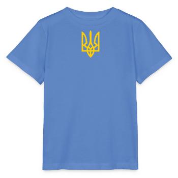 Tryzub Ukraine – Ukrainisches Dreizack-Emblem - Stanley/Stella Kinder T-Shirt MINI CREATOR  - Blau - Vorne - Taisha (125cm)