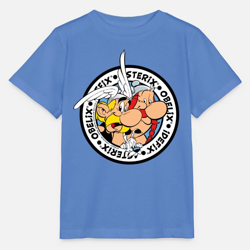 Asterix & Obelix Mit Idefix Auf Abenteuertour - Stanley/Stella Kinder T-Shirt MINI CREATOR  - Blau