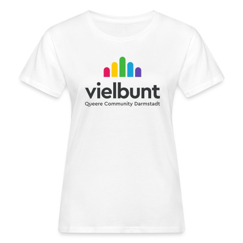 vielbunt Logo Schwarz mit Claim - Frauen Bio-T-Shirt