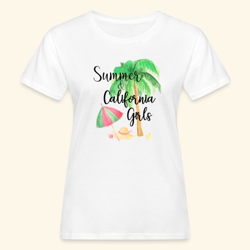 California Girl at Beach - Frauen Bio-T-Shirt
