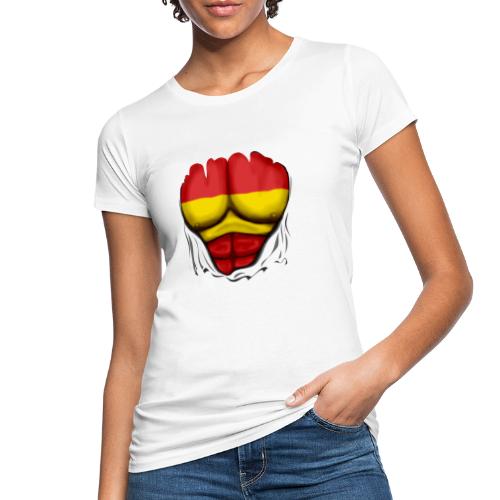 España Flag Ripped Muscles six pack chest t-shirt - Women's Organic T-Shirt