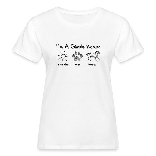 Vorschau: simple woman horse dog - Frauen Bio-T-Shirt