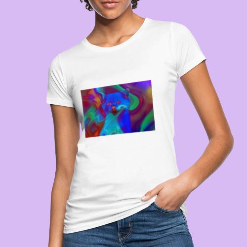 Gattino con effetti neon surreali - T-shirt ecologica da donna