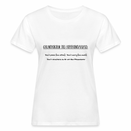 Grundregeln des Referendariats - Frauen Bio-T-Shirt