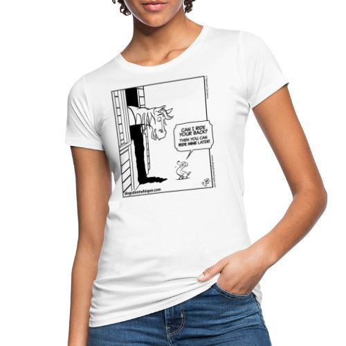Horse & Jack Russel (Zwart-wit) - Vrouwen Bio-T-shirt