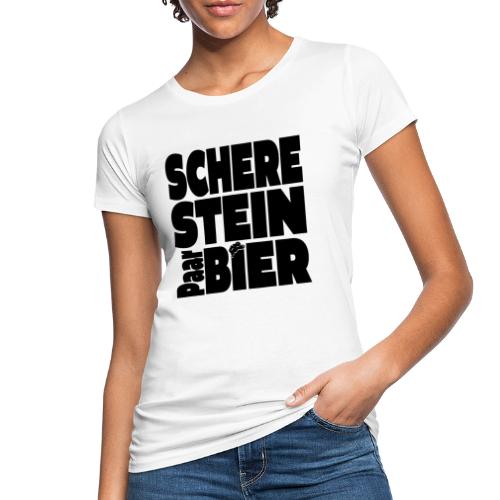 Schere Stein Paar Bier - Frauen Bio-T-Shirt