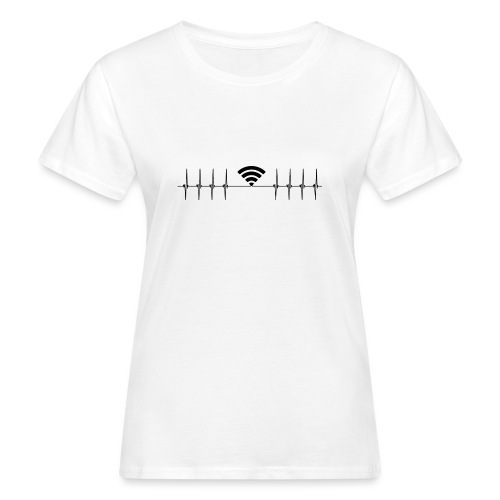 WIFI WLAN Herzlinie - Gamer, Digital Natives - Frauen Bio-T-Shirt