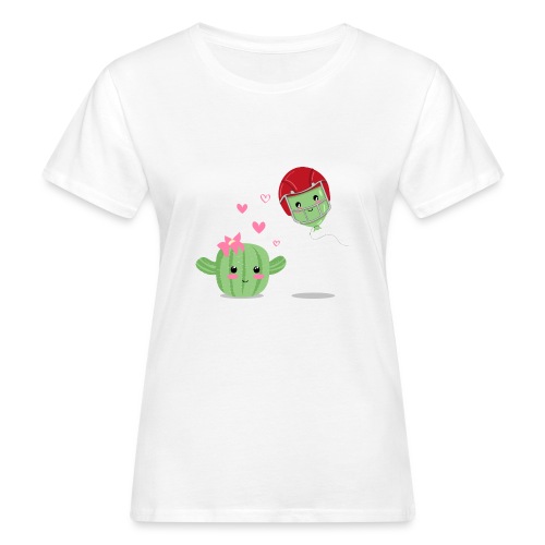 Cactus y Globo, amor - Camiseta ecológica mujer