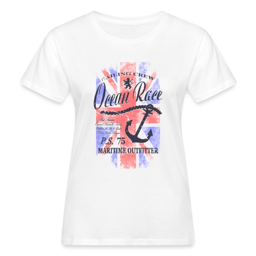 UK Sailing - Union Jack - Vintage Look - Frauen Bio-T-Shirt
