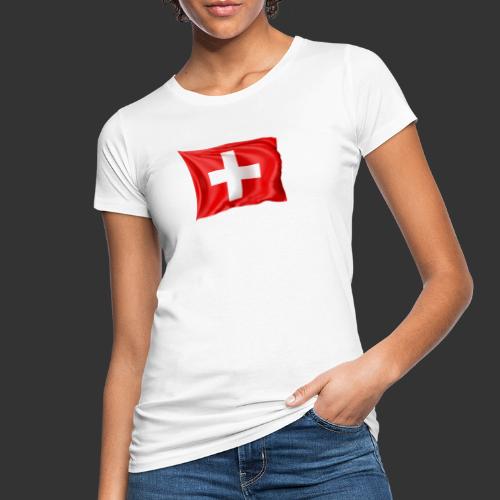 Flaga Szwajcarska Flaga Narodowa - Ekologiczna koszulka damska