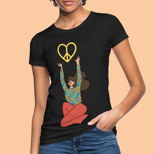 She holds the peace sign up - Women's Organic T-Shirt