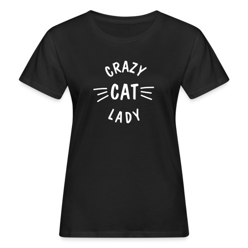 Vorschau: Crazy Cat Lady meow - Frauen Bio-T-Shirt