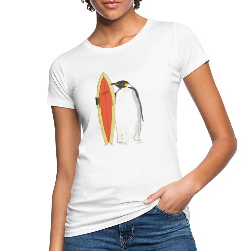 A Penguin with Surfboard - Women's Organic T-Shirt