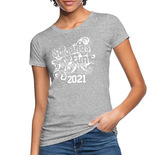 Kvit logo - Økologisk T-skjorte for kvinner