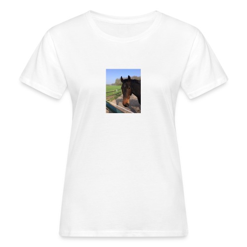 Met bruin paard bedrukt - Vrouwen Bio-T-shirt