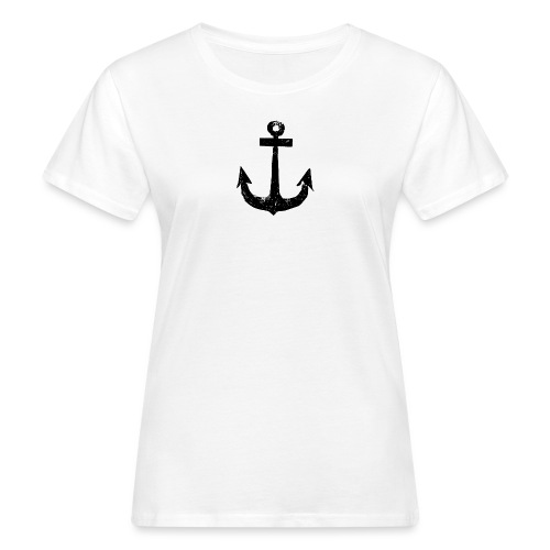 Anker | Anchor | Vintage | Schwarz - Frauen Bio-T-Shirt