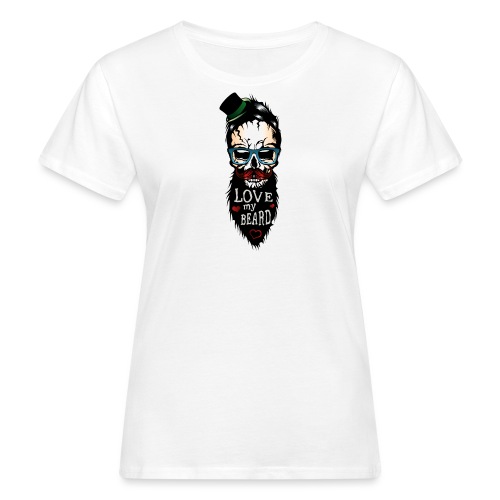 tete de mort hipster citation love my beard humour - T-shirt bio Femme