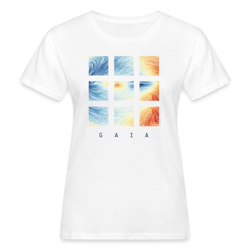 Gaia - Sky map - radial velocity and proper motion - Camiseta ecológica mujer