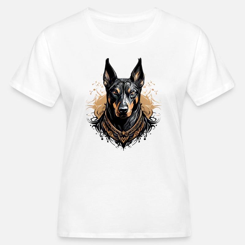 Dobermann 02 - Frauen Bio-T-Shirt - Weiß