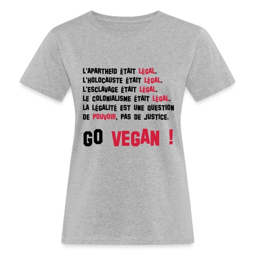 GO VEGAN - T-shirt bio Femme