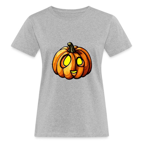 Pumpkin Halloween watercolor scribblesirii - Naisten luonnonmukainen t-paita