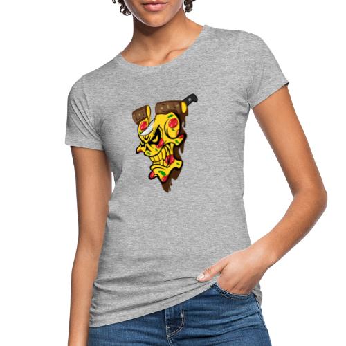 Pizza Schädel mit Messer - Frauen Bio-T-Shirt