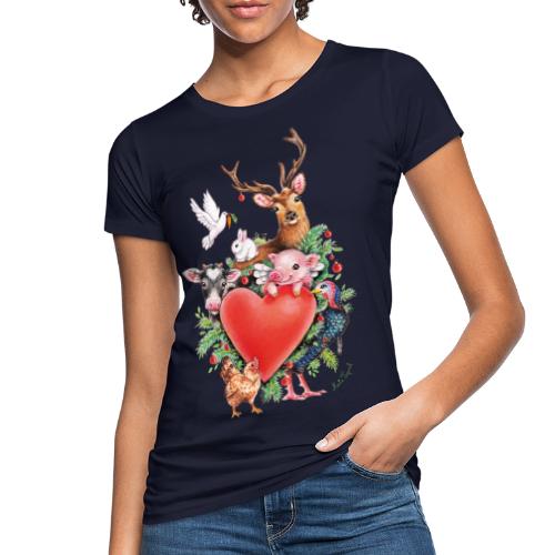 Christmas heart by Maria Tiqwah - Women's Organic T-Shirt