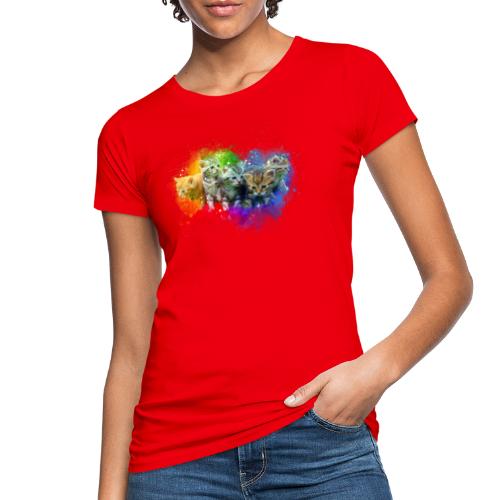 Gattini arcobaleno dipinto -di- Wyll Fryd - T-shirt ecologica da donna